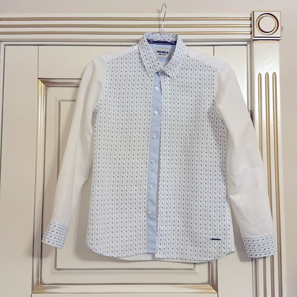 Fred Mello Linen Shirt Size 10 & 14 - Picture 3 of 6